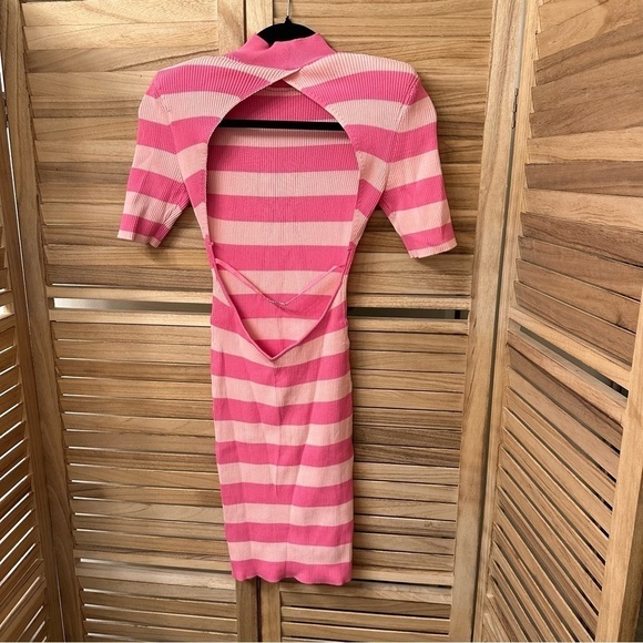 Nana Jacqueline Madeline Knit Stripes Open Back Dress size M - Picture 8 of 10